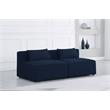Bowery Hill Contemporary Upholstered Navy Durable Linen Modular Sofa