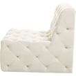 Bowery Hill Contemporary Deep Button Tufted Soft Cream Velvet Armless Chair