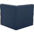 Bowery Hill Contemporary Deep Button Tufted Soft Navy Velvet Corner Chair