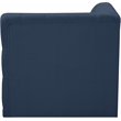 Bowery Hill Contemporary Deep Button Tufted Soft Navy Velvet Corner Chair