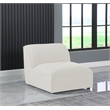 Bowery Hill Contemporary Upholstered Cream Durable Linen Textured Armless
