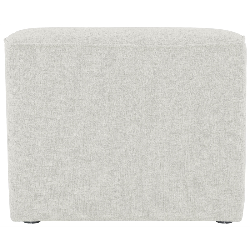 Bowery Hill Contemporary Upholstered Cream Durable Linen Textured Armless