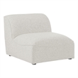 Bowery Hill Contemporary Upholstered Cream Durable Linen Textured Armless