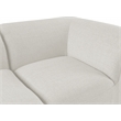 Bowery Hill Contemporary Upholstered Cream Durable Linen Textured Corner