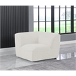 Bowery Hill Contemporary Upholstered Cream Durable Linen Textured Corner
