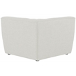 Bowery Hill Contemporary Upholstered Cream Durable Linen Textured Corner