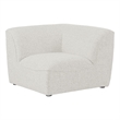 Bowery Hill Contemporary Upholstered Cream Durable Linen Textured Corner