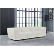 Bowery Hill Contemporary Upholstered Cream Durable Linen Textured Modular Sofa
