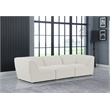 Bowery Hill Contemporary Upholstered Cream Durable Linen Textured Modular Sofa