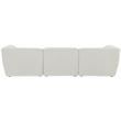 Bowery Hill Contemporary Upholstered Cream Durable Linen Textured Modular Sofa