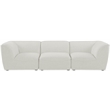 Bowery Hill Contemporary Upholstered Cream Durable Linen Textured Modular Sofa