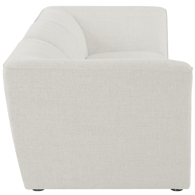 Bowery Hill Contemporary Upholstered Cream Durable Linen Textured Modular Sofa