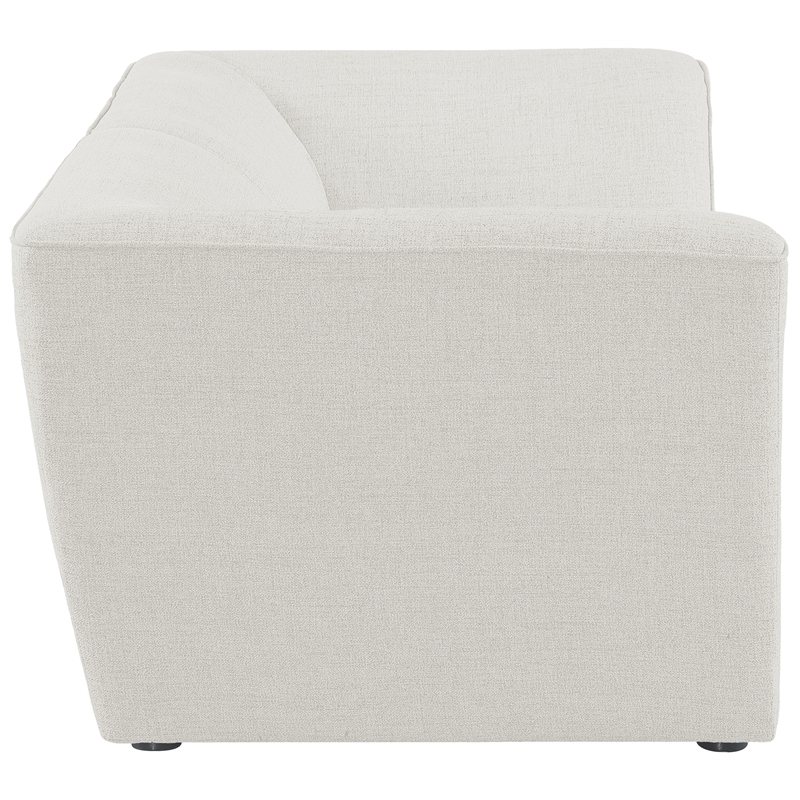 Bowery Hill Contemporary Upholstered Cream Durable Linen Textured Modular Sofa