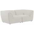 Bowery Hill Contemporary Upholstered Cream Durable Linen Textured Modular Sofa