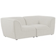 Bowery Hill Contemporary Upholstered Cream Durable Linen Textured Modular Sofa