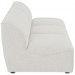 Bowery Hill Contemporary Upholstered Cream Durable Linen Textured Modular Sofa