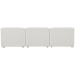 Bowery Hill Contemporary Upholstered Cream Durable Linen Textured Modular Sofa