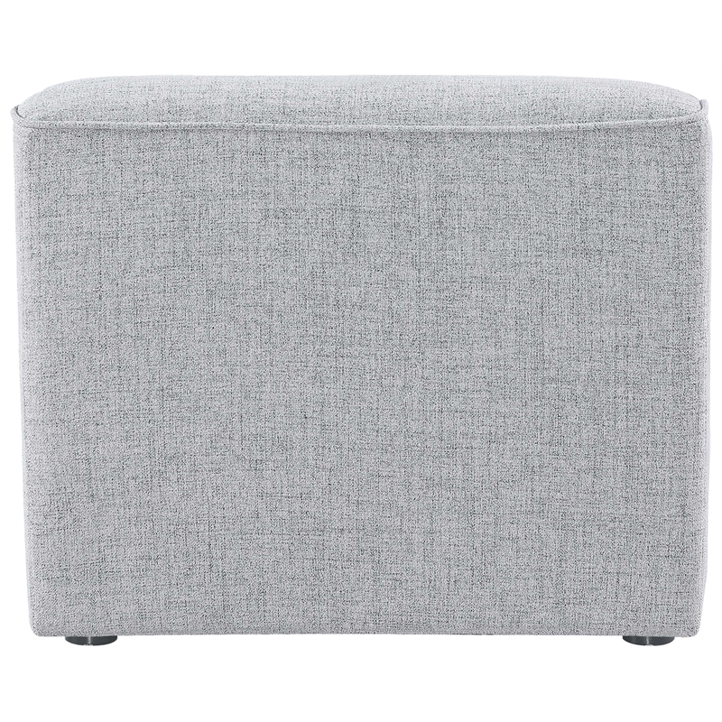 Bowery Hill Contemporary Upholstered Grey Durable Linen Textured Armless
