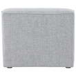 Bowery Hill Contemporary Upholstered Grey Durable Linen Textured Armless