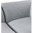 Bowery Hill Contemporary Upholstered Grey Durable Linen Textured Armless