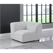 Bowery Hill Contemporary Upholstered Grey Durable Linen Textured Corner