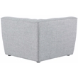Bowery Hill Contemporary Upholstered Grey Durable Linen Textured Corner