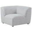 Bowery Hill Contemporary Upholstered Grey Durable Linen Textured Corner