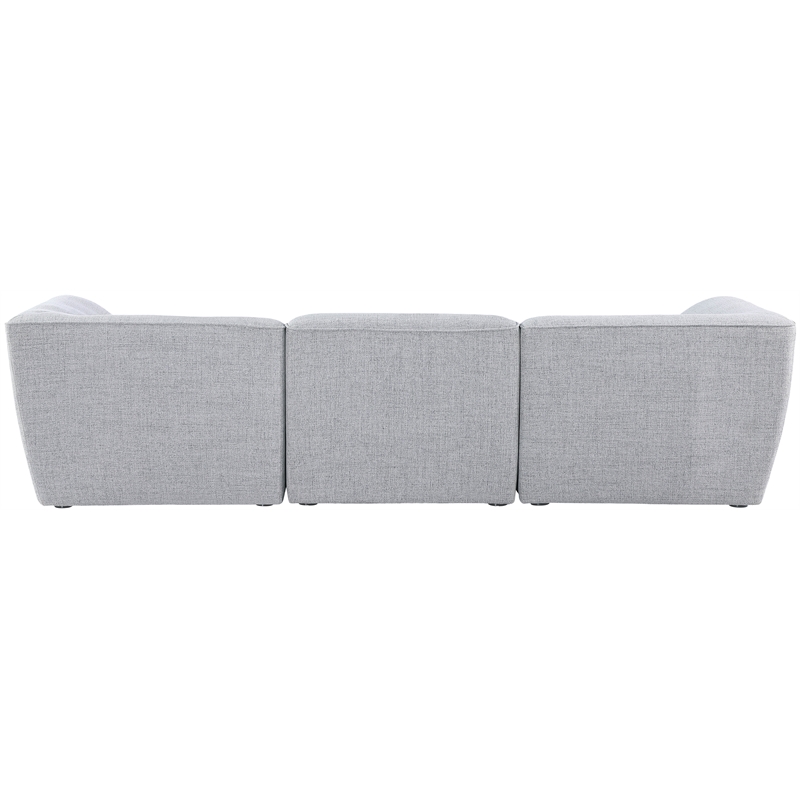 Bowery Hill Contemporary Upholstered Grey Durable Linen Textured Modular Sofa