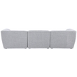 Bowery Hill Contemporary Upholstered Grey Durable Linen Textured Modular Sofa