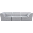 Bowery Hill Contemporary Upholstered Grey Durable Linen Textured Modular Sofa