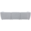 Bowery Hill Contemporary Upholstered Grey Durable Linen Textured Modular Sofa