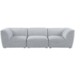 Bowery Hill Contemporary Upholstered Grey Durable Linen Textured Modular Sofa