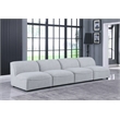 Bowery Hill Contemporary Upholstered Grey Durable Linen Textured Modular Sofa