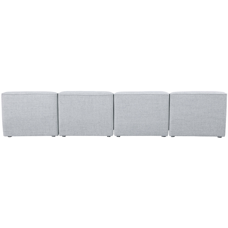 Bowery Hill Contemporary Upholstered Grey Durable Linen Textured Modular Sofa