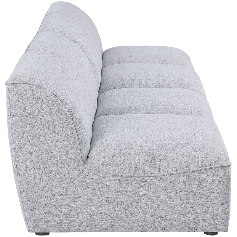 Bowery Hill Contemporary Upholstered Grey Durable Linen Textured Modular Sofa
