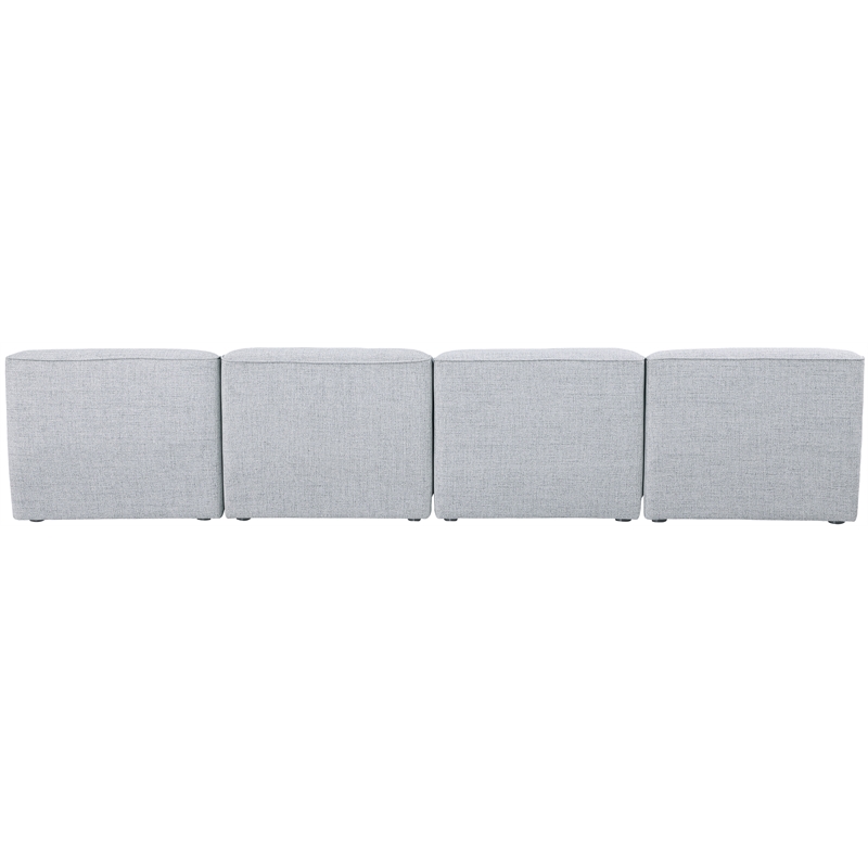 Bowery Hill Contemporary Upholstered Grey Durable Linen Textured Modular Sofa