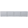 Bowery Hill Contemporary Upholstered Grey Durable Linen Textured Modular Sofa