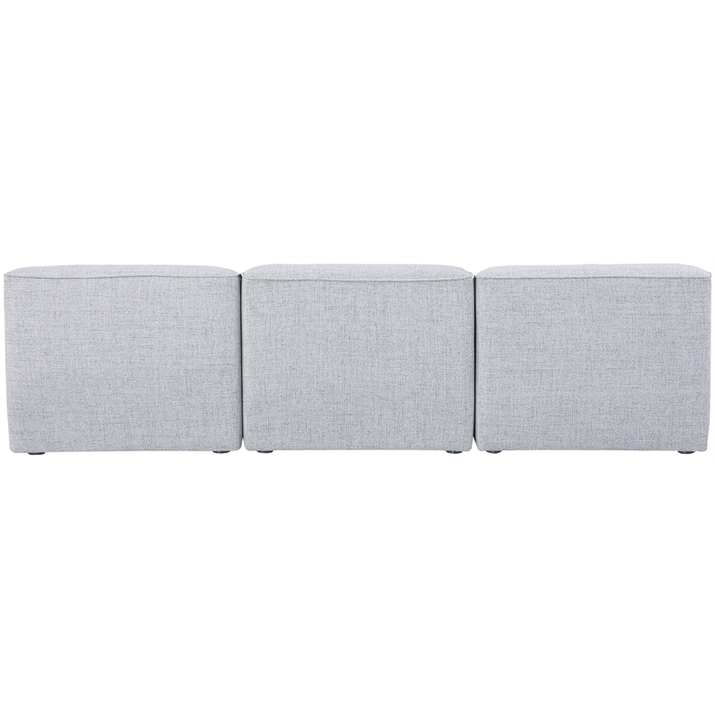 Bowery Hill Contemporary Upholstered Grey Durable Linen Textured Modular Sofa