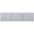 Bowery Hill Contemporary Upholstered Grey Durable Linen Textured Modular Sofa
