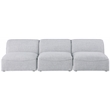 Bowery Hill Contemporary Upholstered Grey Durable Linen Textured Modular Sofa