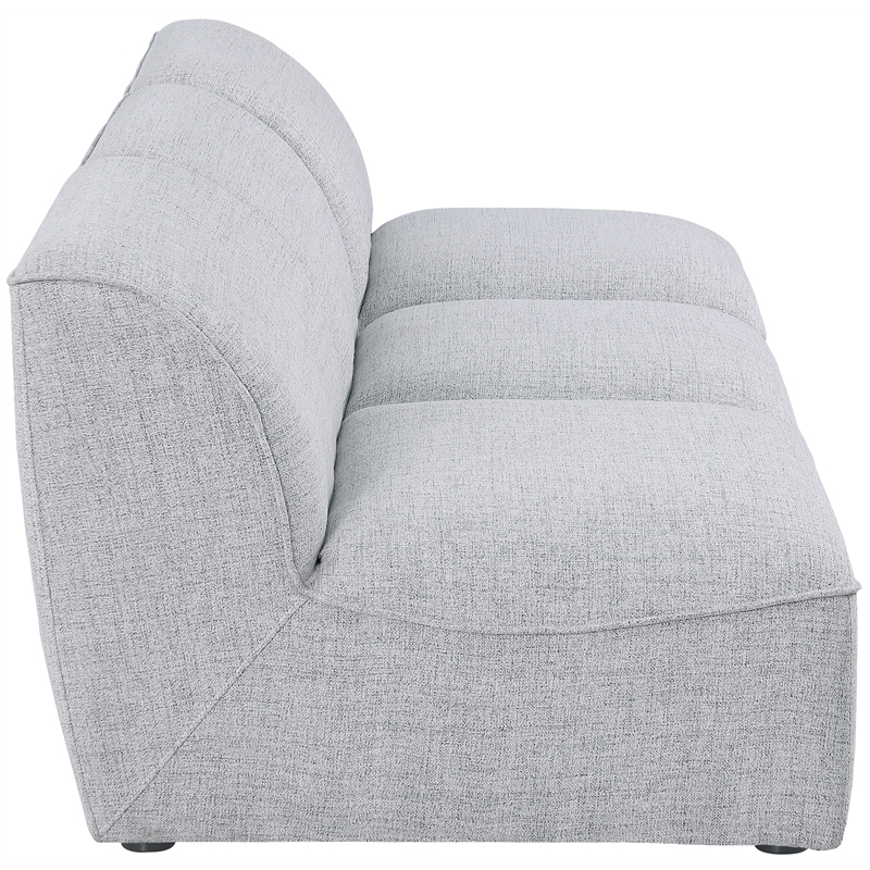 Bowery Hill Contemporary Upholstered Grey Durable Linen Textured Modular Sofa