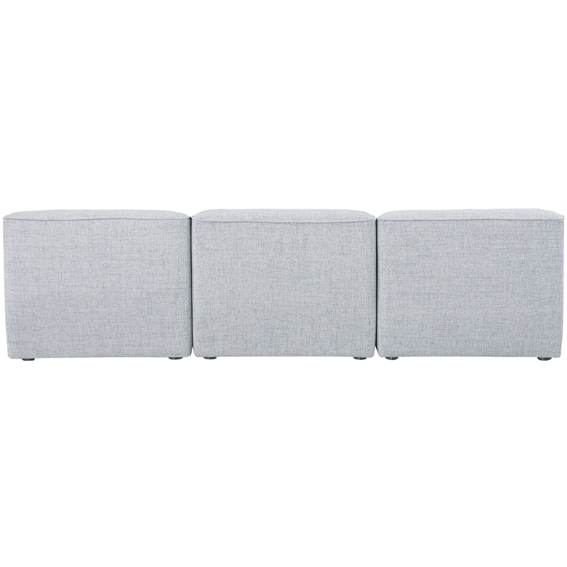 Bowery Hill Contemporary Upholstered Grey Durable Linen Textured Modular Sofa