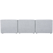 Bowery Hill Contemporary Upholstered Grey Durable Linen Textured Modular Sofa