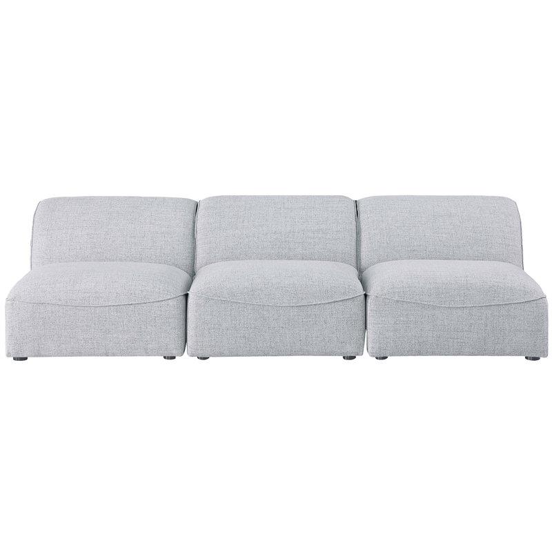 Bowery Hill Contemporary Upholstered Grey Durable Linen Textured Modular Sofa