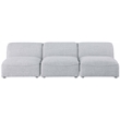 Bowery Hill Contemporary Upholstered Grey Durable Linen Textured Modular Sofa