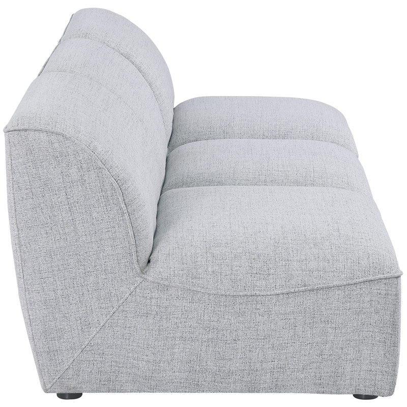 Bowery Hill Contemporary Upholstered Grey Durable Linen Textured Modular Sofa
