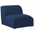 Bowery Hill Contemporary Upholstered Navy Durable Linen Textured Armless