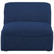Bowery Hill Contemporary Upholstered Navy Durable Linen Textured Armless
