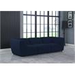 Bowery Hill Contemporary Upholstered Navy Durable Linen Textured Modular Sofa
