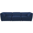 Bowery Hill Contemporary Upholstered Navy Durable Linen Textured Modular Sofa